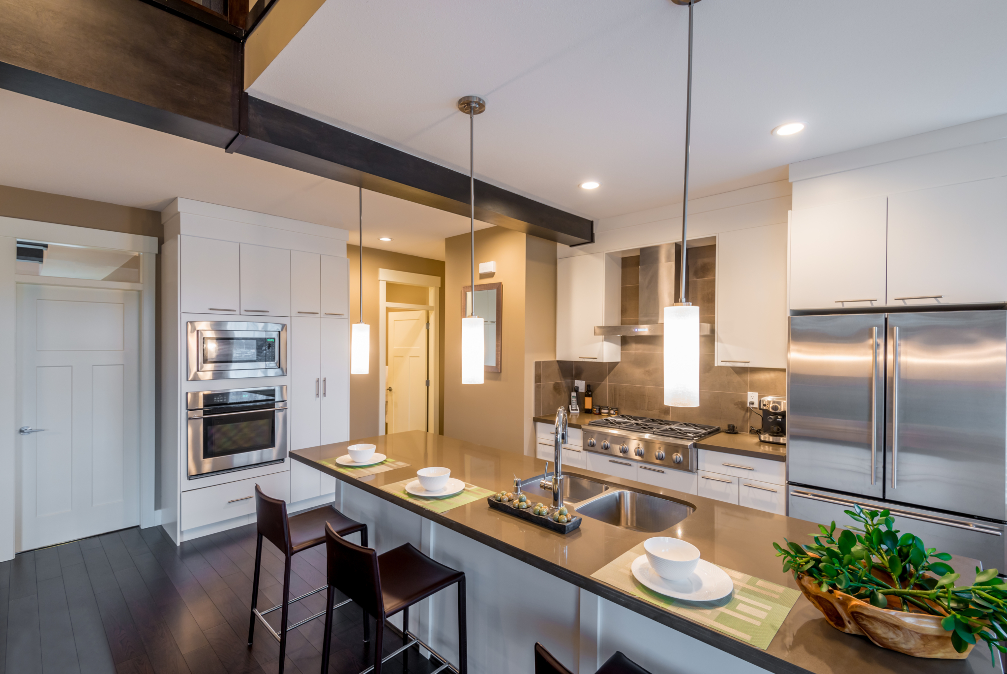 Modern, bright, clean, kitchen interior with stainless steel app Home Inspections in Ogden, NC